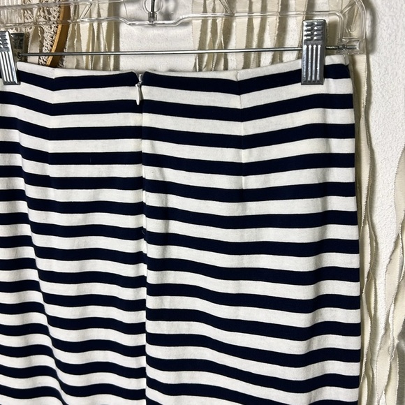 J. Crew Nautical Navy and White Stripe Pencil Skirt Size 0 - Picture 4 of 13